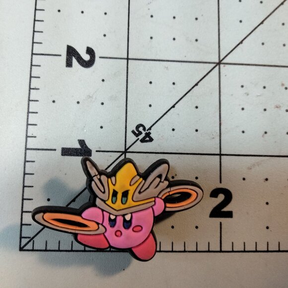 Kirby Rubber Shoe Charm Accessory Pink Yellow - Picture 2 of 3